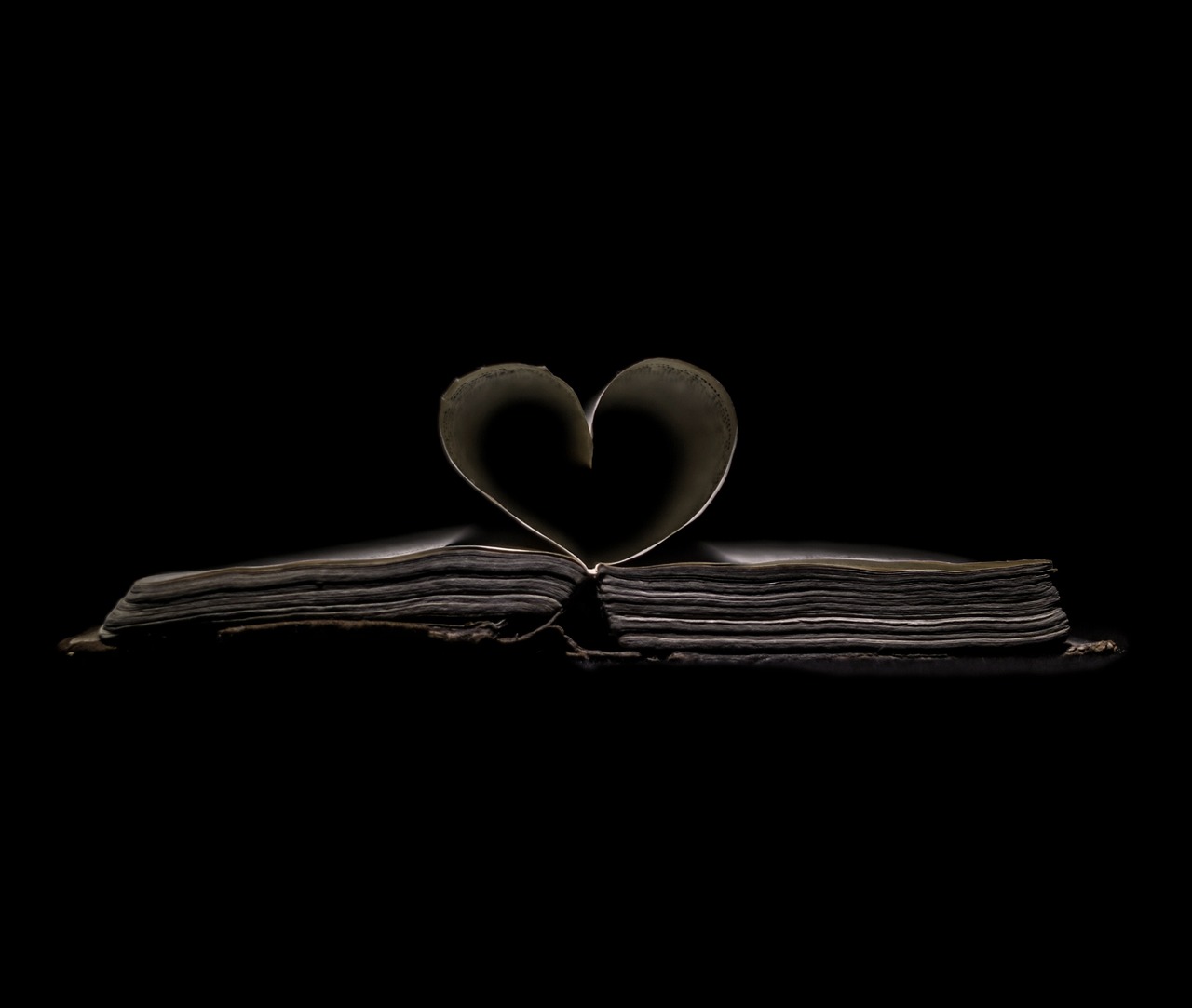 heart, book heart, book
