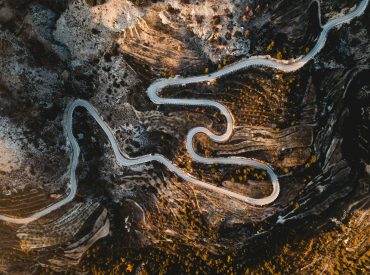 aerial photography of road