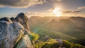 photography of mountain during sunset