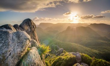 photography of mountain during sunset